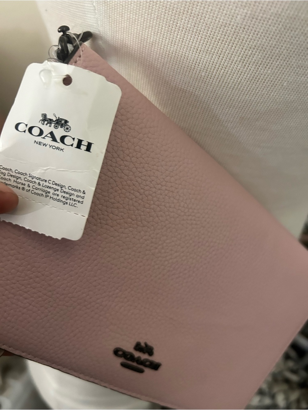 COACH Pink Pebbled Leather Crossbody